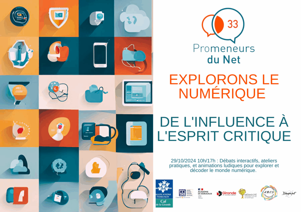 affiche de l'influence à l'esprit critique expolorons le numérique